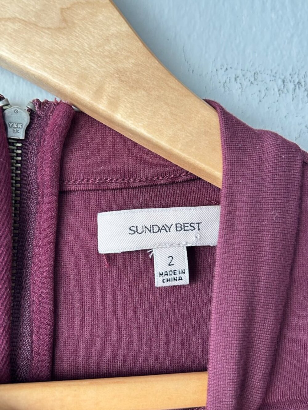 Sunday Best Aritzia Burgundy Mock Neck Bodycon Mini Dress Size 2 - Picture 3 of 8